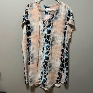 Buddy Love Kris Snakeskin Lace Up‎ Dress size Medium
